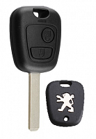 Корпус ключа PEUGEOT 2 кнопки CIT-1B VA2, с лого