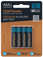 Э\п GoPower ULTRA AAA LR03 Alkaline 1.5V BL4