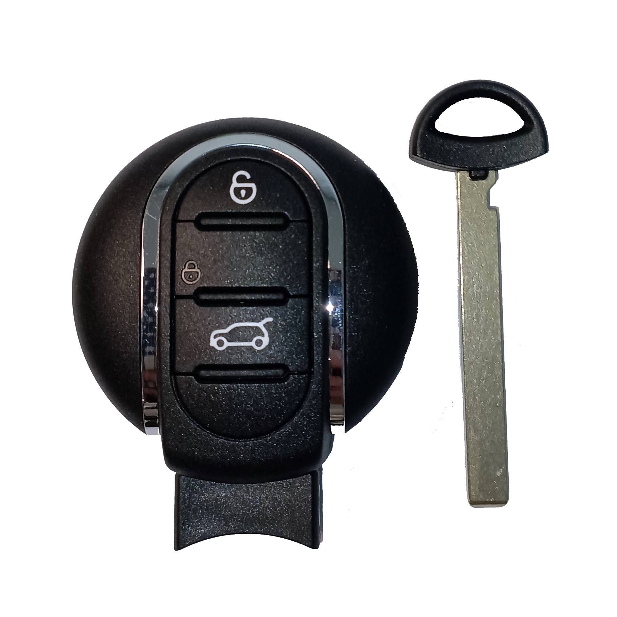 Ключ смарт MINI 2014-, ID49 PCF7945P 315 MHz FSK с Keyless + вставка HU100R