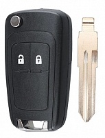 Корпус выкидного ключа CHEVROLET 2 кнопки OP-SP HU46, с лого