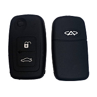 Чехол силиконовый выкидного ключа CHERY 2 кнопки (с лого)