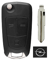 Корпус выкидного ключа OPEL 3 кнопки DAE-4 DW05, с лого (круг)