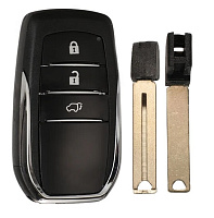 Корпус смарт ключа TOYOTA 3 кнопки + вставка TOY48 (одностор) (для XM38)