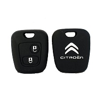 Чехол силиконовый невыкидного ключа CITROEN 2 кнопки (с лого)