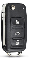 Корпус выкидного ключа VOLKSWAGEN 3 кнопки HU-HAA HU66 с лого