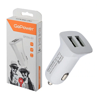 Авто з/у GoPower GPC06-2U 2USB белый
