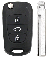 Корпус выкидного ключа KIA 3 кнопки HY-19DP HYN17, с лого
