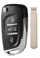 Корпус выкидного ключа PEUGEOT 3 кнопки CIT-1 VA2, с лого
