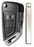 Корпус выкидного ключа CHEVROLET 2 кнопки OP-11 HU100, c лого
