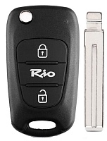 Корпус выкидного ключа KIA RIO 3 кнопки KIA7 TOY48, с лого