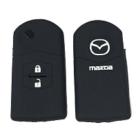 Чехол силиконовый выкидного ключа MAZDA 2 кнопки (с лого)
