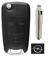 Корпус выкидного ключа OPEL 3 кнопки DAE-4 DW05, с лого (круг)