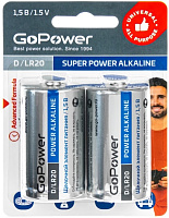 Э\п GoPower LR20 D Alkaline 1.5V BL2