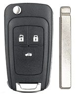 Корпус выкидного ключа CHEVROLET/OPEL 3 кнопки OP-11 HU100, без лого