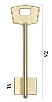 Заготовка дверного ключа Кале-1 KLA1D 92*22,2*16,6 мм