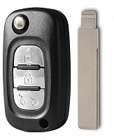 Корпус выкидного ключа RENAULT 3 кнопки HU-HCA HU83, с лого