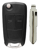 Корпус выкидного ключа OPEL 2 кнопки DAE-4 DW05, с лого (круг)