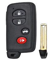 Корпус смарт ключа TOYOTA 3+1 кнопки + вставка TOY48