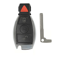Корпус смарт ключа MERCEDES BGA 2+1 кнопки + вставка HU64