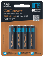 Э\п GoPower ULTRA AA LR06 Alkaline 1.5V BL4