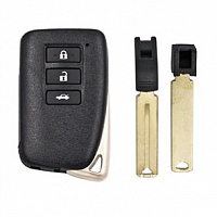 Корпус смарт ключа LEXUS 3 кнопки + вставка TOY48 (одностор), c лого ( под плату XM38 )