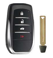 Корпус смарт ключа TOYOTA 3+1 кнопки + вставка TOY48