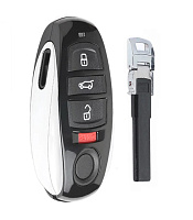Корпус смарт ключа VOLKSWAGEN TOUAREG 3+1 кнопки + вставка HU66