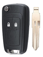Корпус выкидного ключа CHEVROLET 2 кнопки OP-SP HU46, с лого