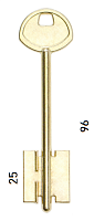 Заготовка дверного ключа Гардиан-7 GRD7D 96*22*24,6 мм