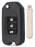 Корпус выкидного ключа HONDA 3 кнопки HOND-31 HON66, с лого 