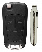 Корпус выкидного ключа OPEL 2 кнопки DAE-4 DW05, с лого (круг)