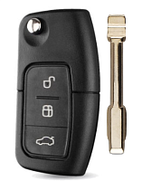 Корпус выкидного ключа FORD 3 кнопки FO-6 FO21, с лого