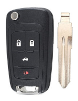 Корпус выкидного ключа CHEVROLET 3+1 кнопка OP-SP HU46, с лого (круг)