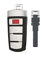 Корпус смарт ключа VOLKSWAGEN 3+1 кнопки + вставка HU66 (пластик)