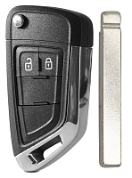 Корпус выкидного ключа CHEVROLET 2 кнопки OP-11 HU100, c лого