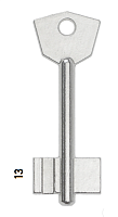 Заготовка дверного ключа Cеверодвинск SVD1D 70*24,2*13 мм