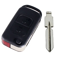 Корпус выкидного ключа Mercedes-Benz 2 кнопки HU39 под ИК