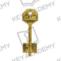 Заготовка дверного ключа Класс-6 мини KLS6D 73*22*15,1мм жёлтый