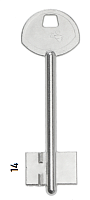 Заготовка дверного ключа Гардиан-1 GRD1D 82*22,4*14,4 мм