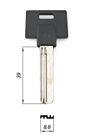 Заготовка вертикального ключа Mul-T-Lock 06 39*8.8 мм КНР