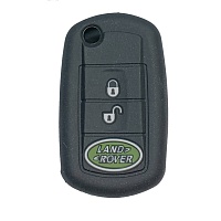Чехол силиконовый выкидного ключа LAND ROVER 2 кнопки (с лого)