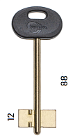 Заготовка дверного ключа Меттэм-2 MET2DP 88*25,8*12,4 мм