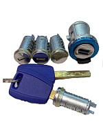 Комплект Личинок Дверей 4 штуки , Замка зажигания Fiat Peugeot  TAPE 1