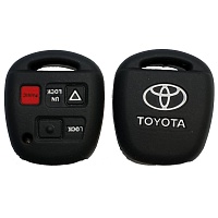 Чехол силиконовый невыкидного ключа TOYOTA 2+1 кнопки (с лого)