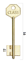 Заготовка дверного ключа Класс-2 KLS2D 91*22*17,1 мм