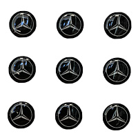 Логотип силиконовый 14 мм MERCEDES
