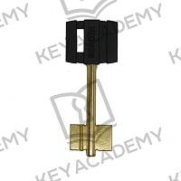 Заготовка дверного ключа Бордер-2 BRD2DP 72*22*13,8мм желтый 065-02