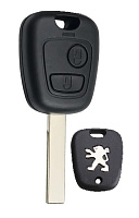 Корпус ключа PEUGEOT 2 кнопки HU-HCA HU83, с лого