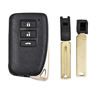 Корпус смарт ключа LEXUS 3 кнопки + вставка TOY48 (одностор), c лого ( под плату XM38 )