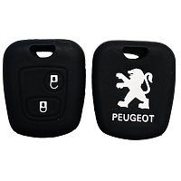 Чехол силиконовый невыкидного ключа PEUGEOT 2 кнопки (с лого)